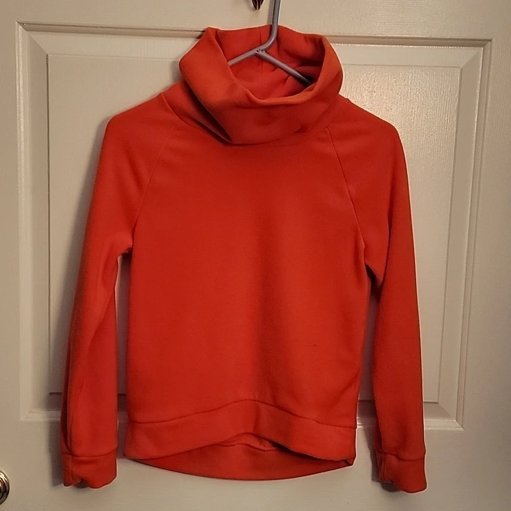 Old Navy girls coral colored, turtleneck sweatshirt. LG(10-12)